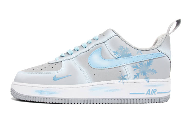 Nike Nike Air Force 1 Walking Planet, Ice Clear Blue Mist Breathable Low top Skateboard Shoes Men's Gray Blue