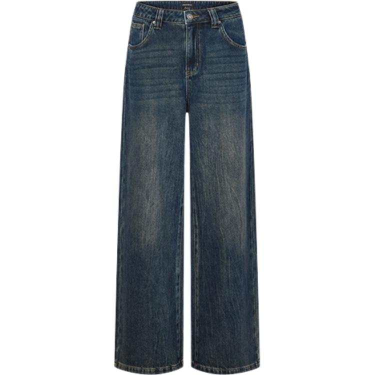 URBAN REVIVO Jeans Women's Blue Moderate Wide Leg Pants