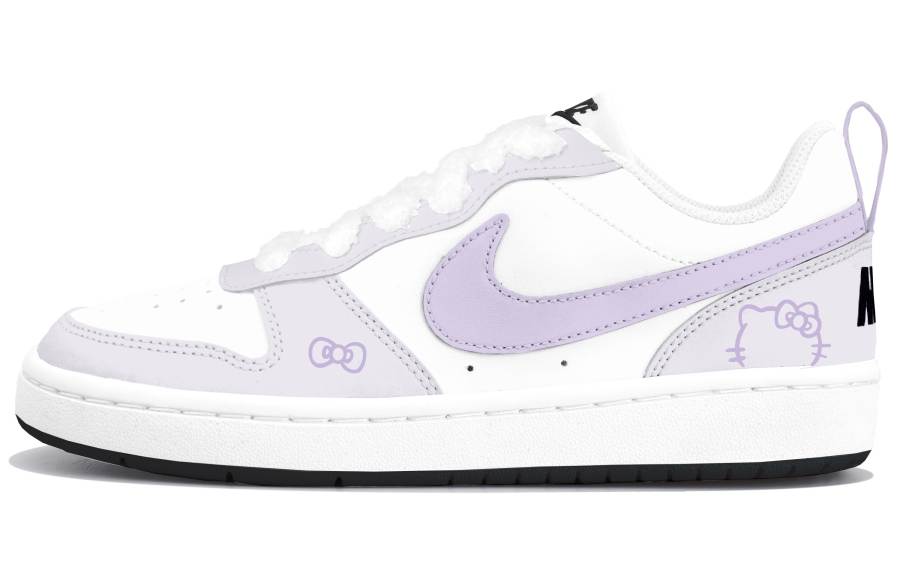 Nike Nike Court Borough Taro Milk Cat Low top Kids' Skateboarding Shoes Purple Teenagers