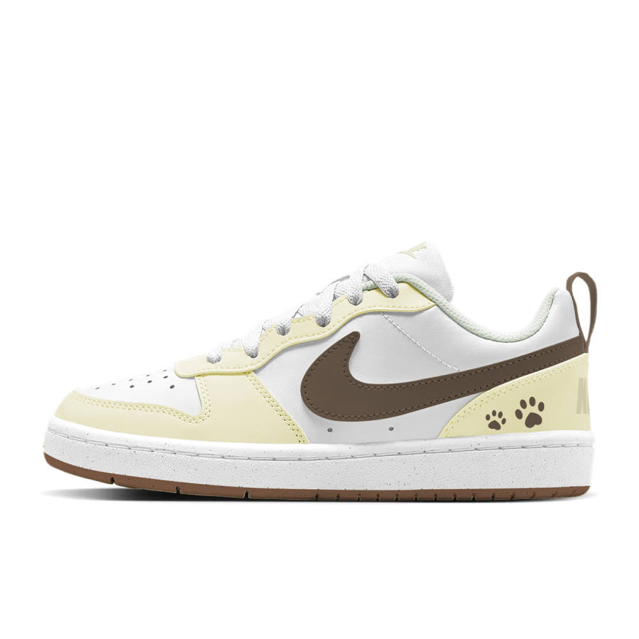 Nike Nike Court Borough Lightweight Breathable Low top Skateboard Shoes Women's Yellow Brown
