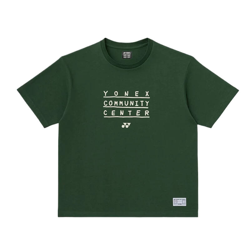 YONEX T Shirts Unisex Green Crew Neck Moderate