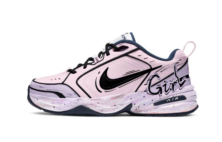 Nike Nike Air Monarch 4 Sketching Stars Textile, Leather Slip Resistant Abrasion Resistant Low top Chunky Sneakers Unisex