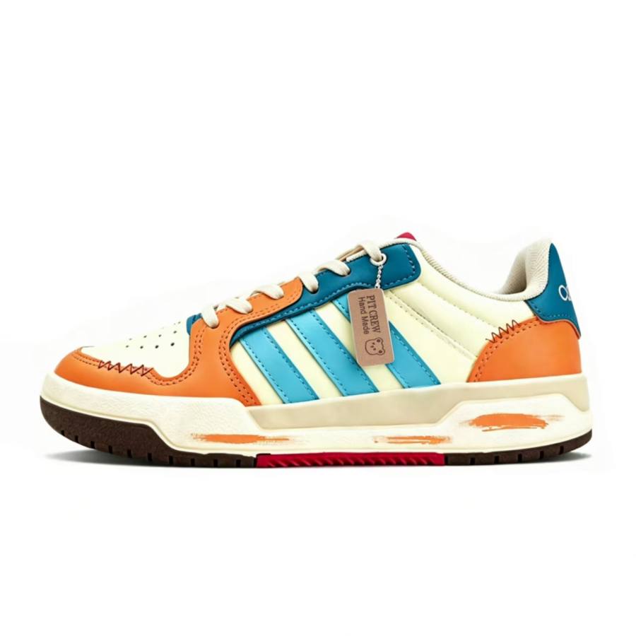 Adidas Adidas ENTRAP Cushioning Abrasion Resistant Height Increasing Low top Skateboard Shoes Unisex Orange Blue