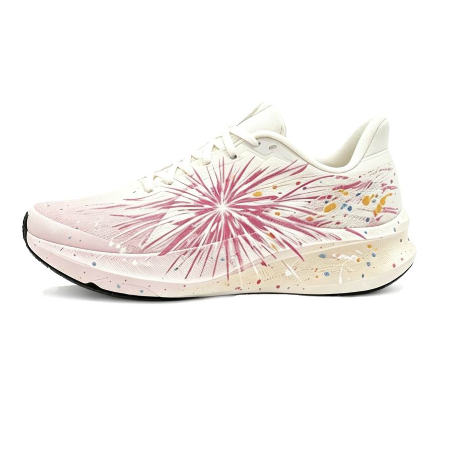Li-Ning Li Ning Red Hare 9 Low top Marathon Training Physical Fitness Test & Exam Racing Running Shoes Unisex Pink White