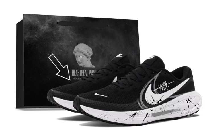 Nike Nike REVOLUTION 8 Mesh, Textile Low top Casual Running Shoes Unisex Black White