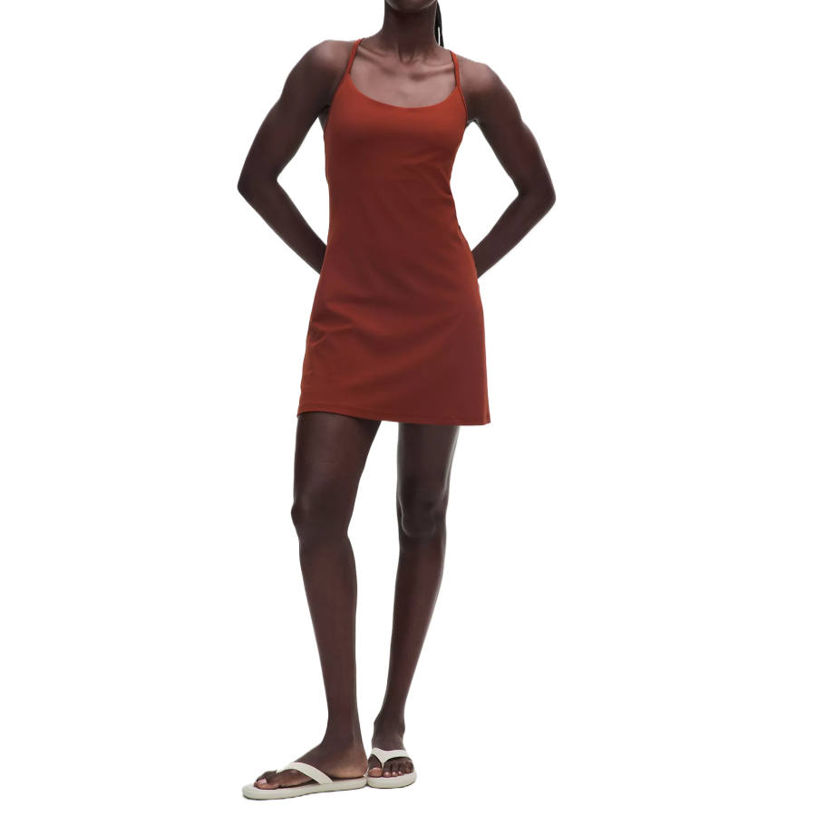 Lululemon Slip Dresses Women's Cranberry Glamor Red/CACH Moderate Short Skirt