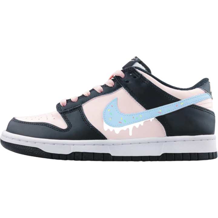 Nike Nike Dunk Strawberry Slush Leather Cushioning Low top Kids' Skateboarding Shoes Blue Pink Unisex