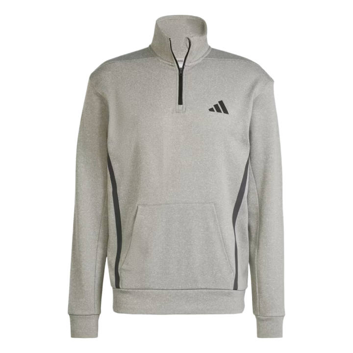 Adidas Adidas Sweatshirts Men's Medium Gray Heather Stand Collar Moderate