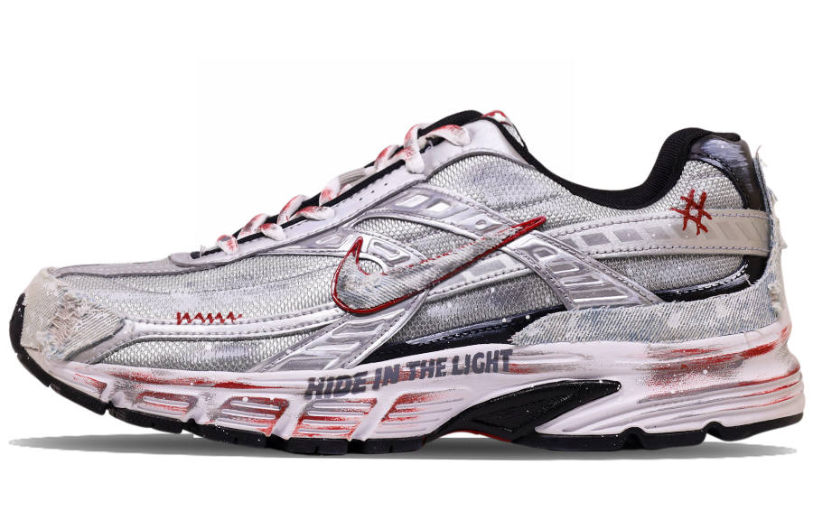 Nike Nike Initiator Fabric Abrasion Resistant Breathable Low top Running Shoes Men's Silver