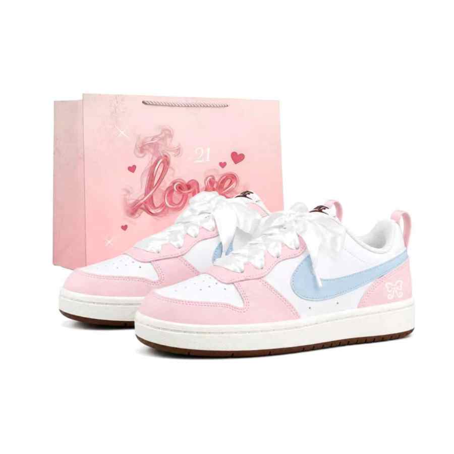 Nike Nike Court Borough Butterfly Sweetheart Low top Skateboard Shoes Unisex Pink White