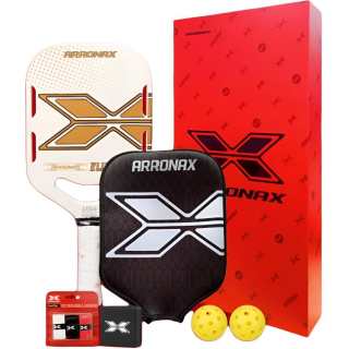 ARRONAX ELITE X3 Collection Pickleball Paddles Carbon Fiber Unisex White Gold