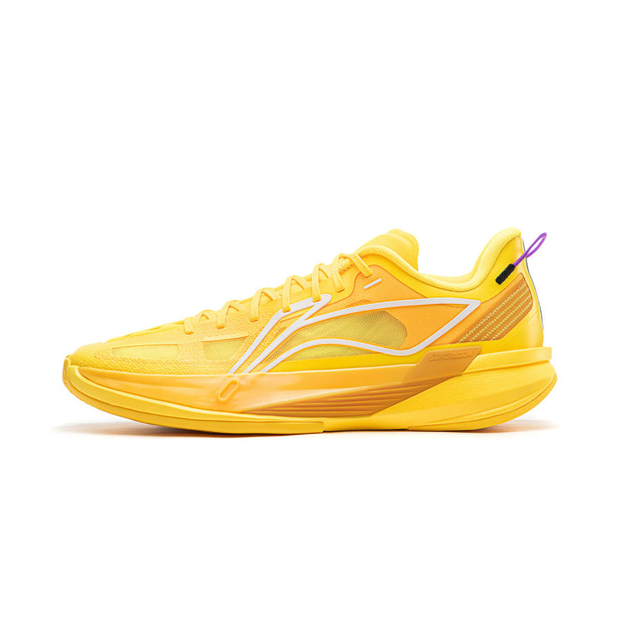 Li-Ning Li Ning Cushioning Abrasion Resistant Breathable Rebound Grip Low top Basketball Shoes Men's Yellow