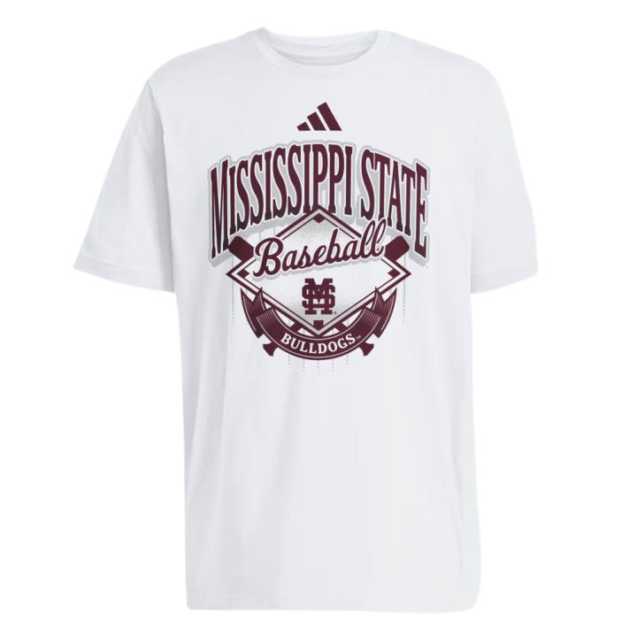Adidas Adidas T Shirts Men's White/Ncaa Mss 77m Crew Neck Moderate