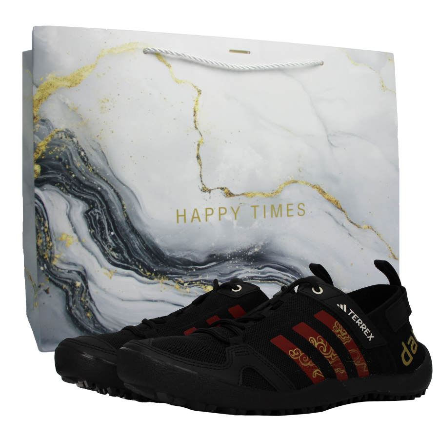 Adidas Adidas Terrex Daroga Fabric Abrasion Resistant Breathable Low top Hiking Shoes Men's Black Red