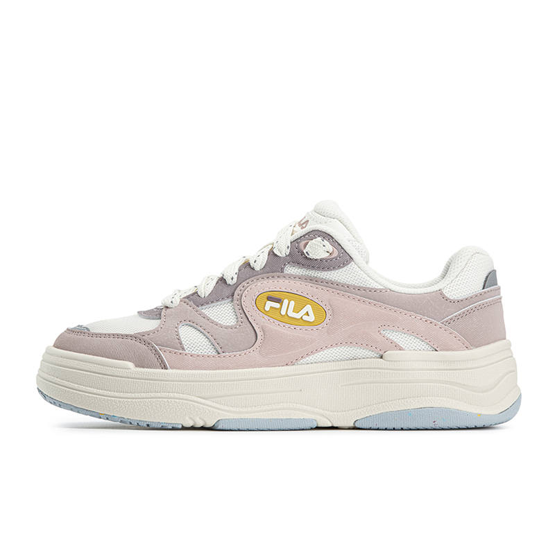 FILA VIBE Abrasion Resistant Lightweight Breathable Low top Skateboard Shoes Women's Milk White/Deer Pink