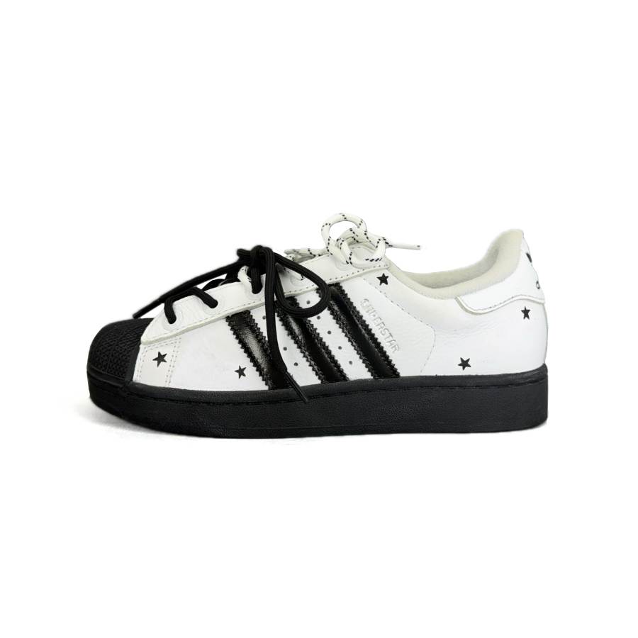 Adidas Originals Superstar 2 Slip Resistant, Abrasion Resistant, Breathable Low top Skateboard Shoes Unisex Black White