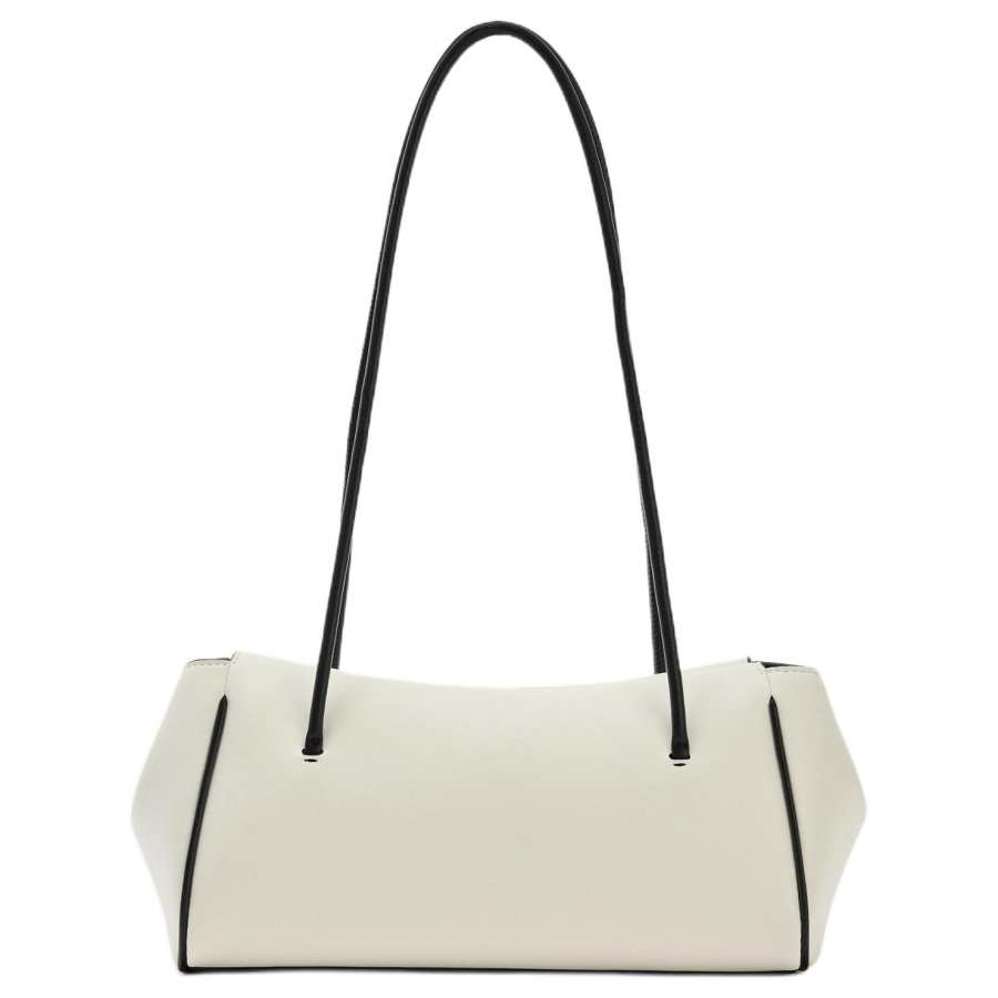 ZARA Magnetic Closure Polyurethane PU Shoulder Bag Women's White
