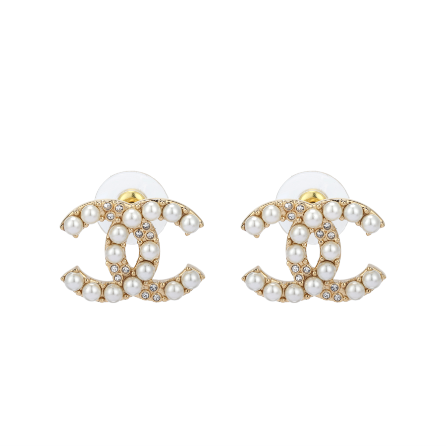 CHANEL Metal Earrings Women's Gold