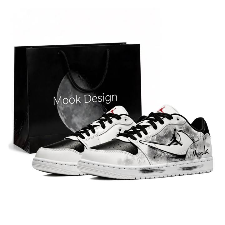Jordan Jordan COURT CONNECT Ink Trace SPACE X AJ1 Shopping Bag Slip Resistant Abrasion Resistant Low top