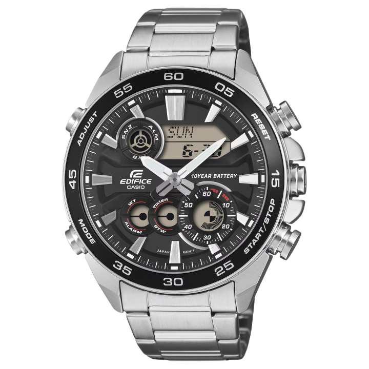 CASIO CASIO EDIFICE Quartz Movement Stainless Steel Strap Watch Men's Watches Black Dial