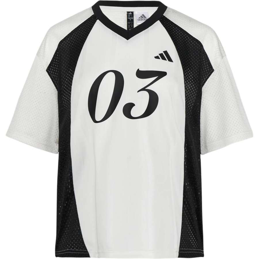 Adidas Adidas T Shirts Women's Jade White V Neck Moderate