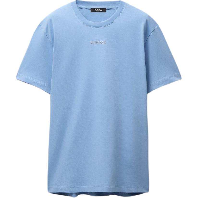 VERSACE VERSACE T Shirts Men's Blue Crew Neck Moderate