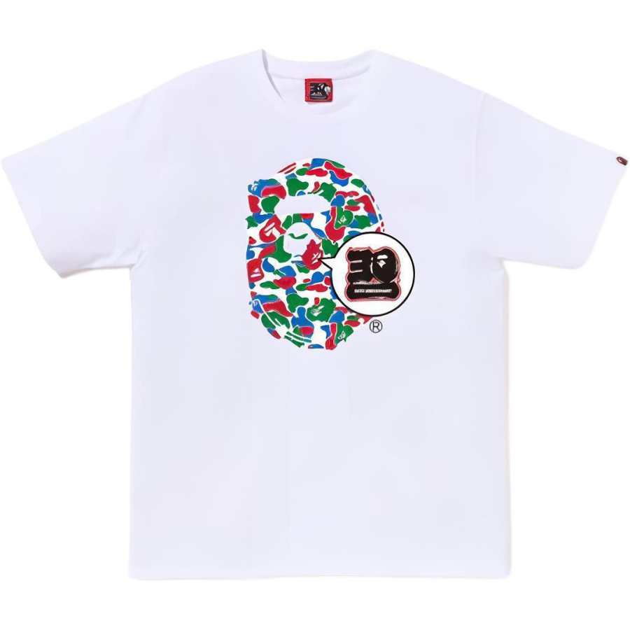A BATHING APE Bape Store Qingdao Bape 30th Anniversary Ape Head Tee Set