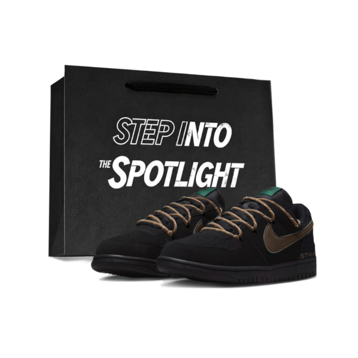 Nike Nike Big Coverage Slip Resistant Abrasion Resistant Breathable Low top Skateboard Shoes Men's Black Brown