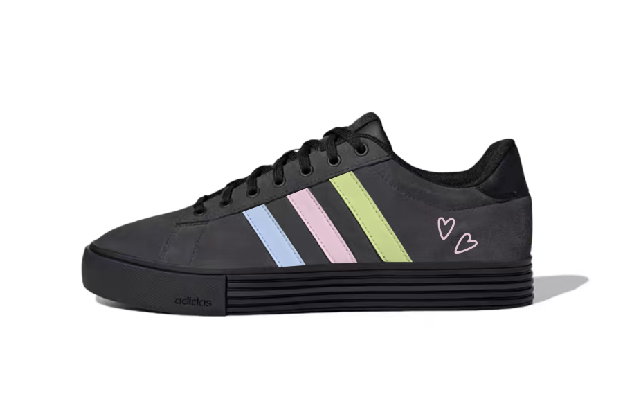 Adidas Adidas Daily 4.0 Charcoal Gray Milk Candies Slip Resistant Abrasion Resistant Low top Skateboard Shoes Unisex Black