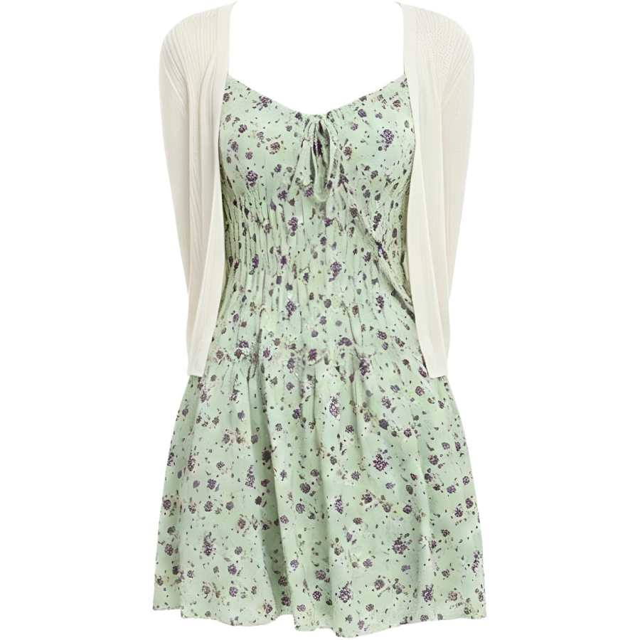CHARM GLOW Two Piece Skirt Sets Women's Camisole Moderate Short Skirt