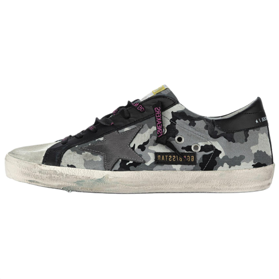 Golden Goose Super Star Low top Skateboard Shoes Men's Gray