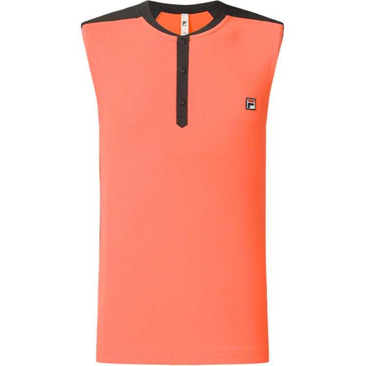 FILA Tennis Tank Tops Men's Sand West Red Crew Neck Moderate Other