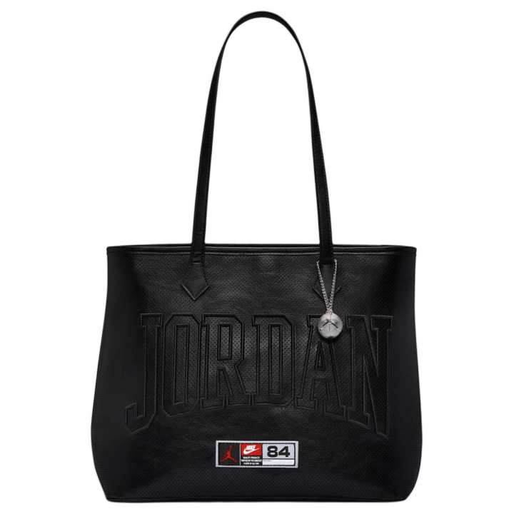 Jordan Jordan Polyurethane Tote Bag, Shoulder Bag Unisex Black