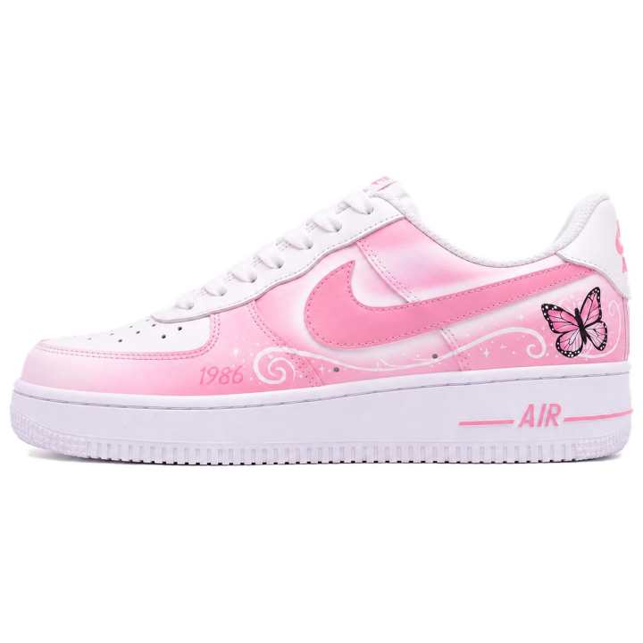Nike Nike Air Force 1 Spring Cherry Blossom Slip Resistant Abrasion Resistant Low top Skateboard Shoes Unisex Peach Pink