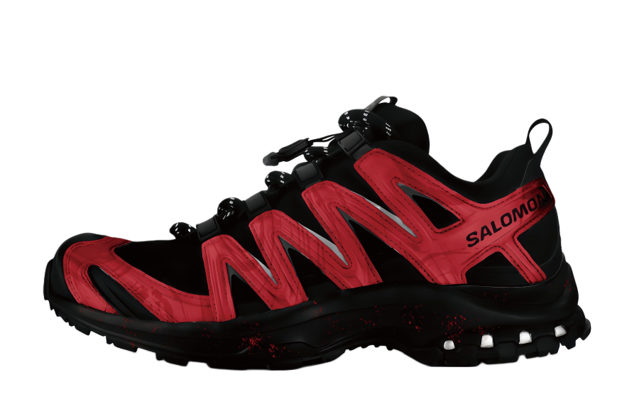 SALOMON XA PRO 3D Cushioning Slip Resistant Low top Trail Running Training Sprint Running Shoes Unisex Black, Red