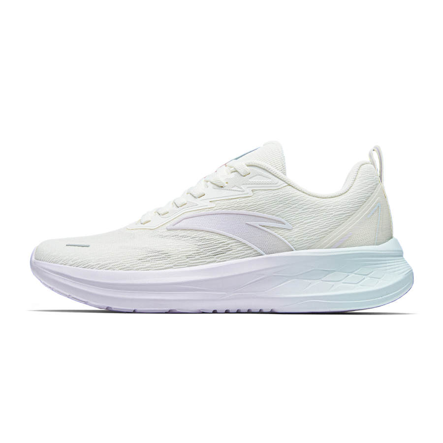Anta Sunny Day Fabric Cushioning Slip Resistant Low top Running Shoes Women's Ivory White