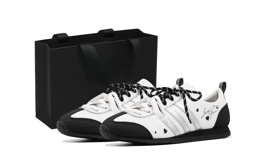 Adidas Adidas VS JOG 2.0 Heartfelt Love Confession Low top German Army Trainers Unisex Black White
