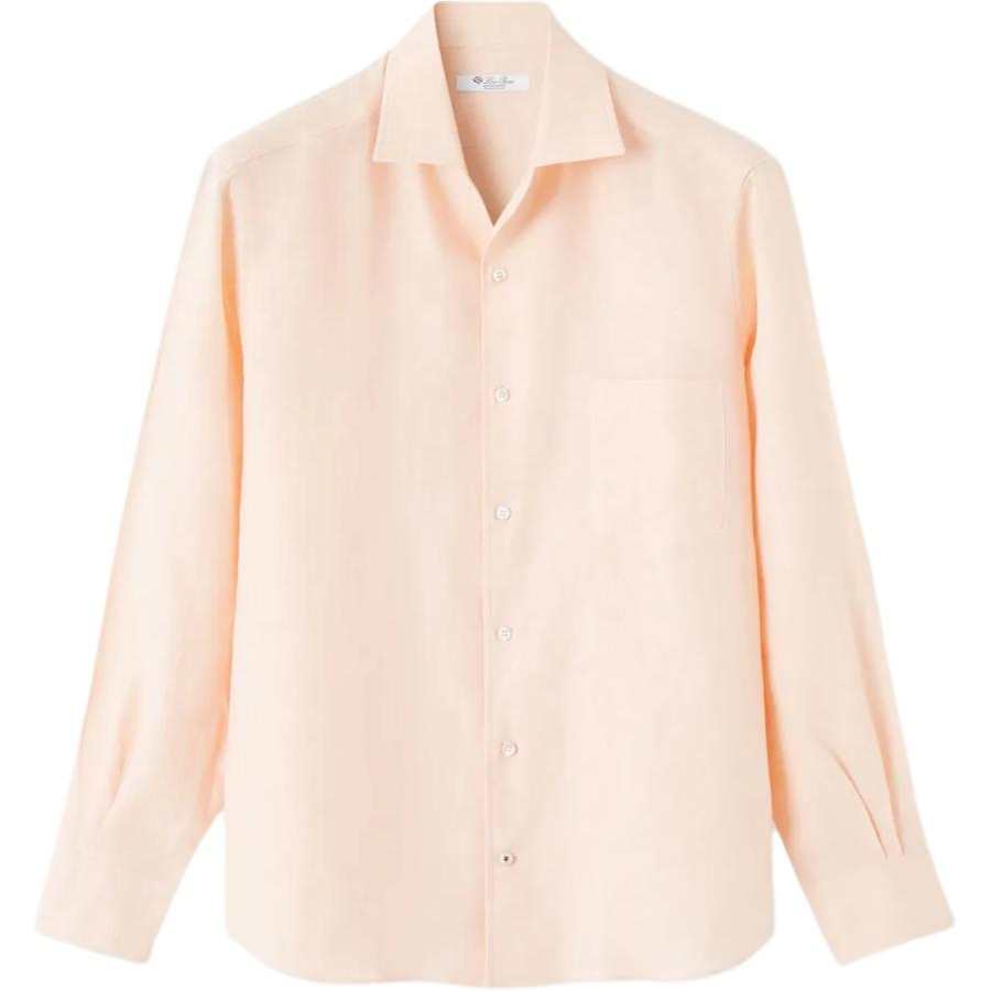 Loro Piana Shirts Men's Light Pink Lapel Moderate Other