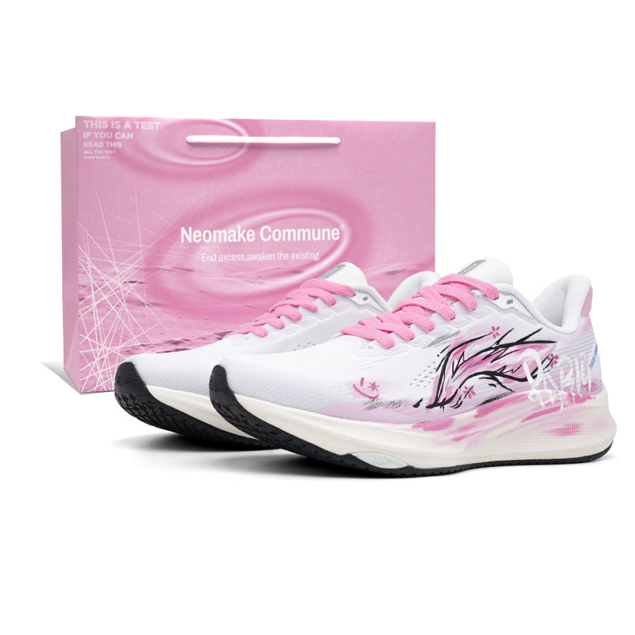 Li-Ning Li Ning Red Hare 9 Cushioning Breathable Low top Running Shoes Women's Pink