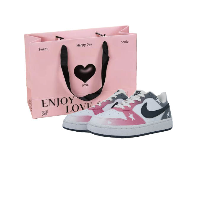 Nike Nike Court Borough Low top Skateboard Shoes Women's Gray Pink