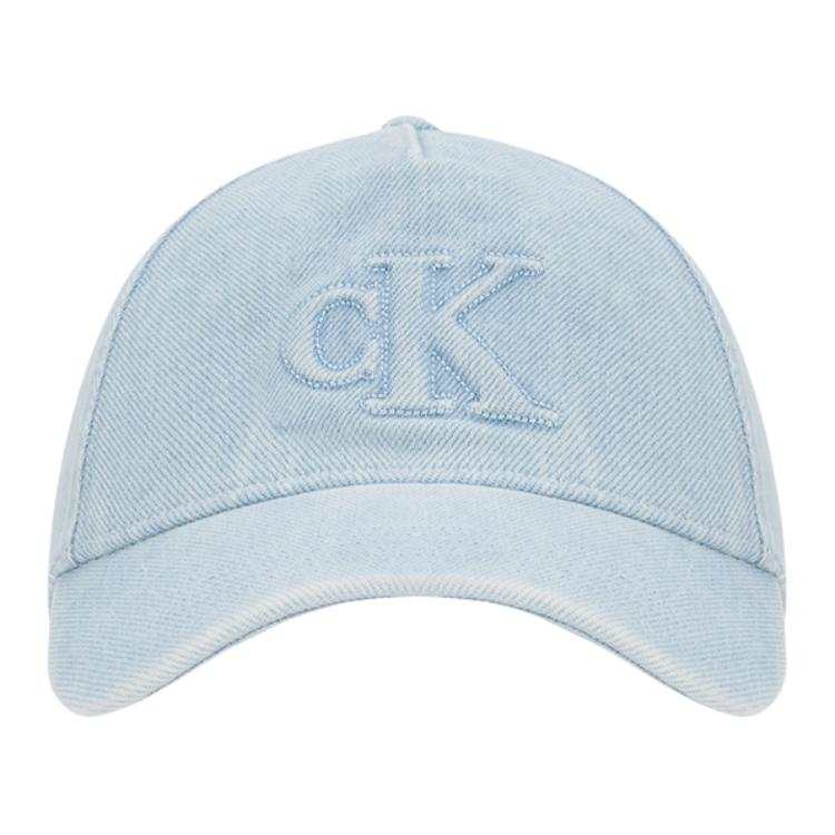 CALVIN KLEIN Cotton Baseball Caps Unisex Denim Light Blue