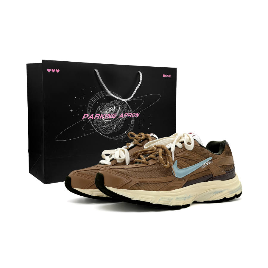 Nike Nike Initiator Textile, Leather Cushioning Slip Resistant Abrasion Resistant Low top Running Shoes Women's Brown