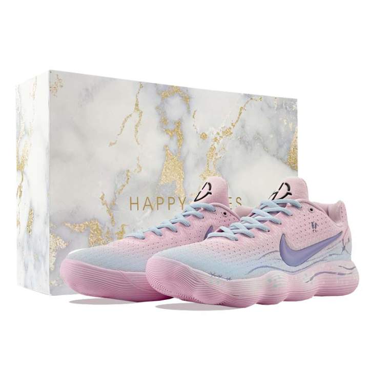 Nike Nike Hyperdunk 2017 Pink Mist Starry Sky Cushioning Slip Resistant Low top React Basketball Shoes Unisex