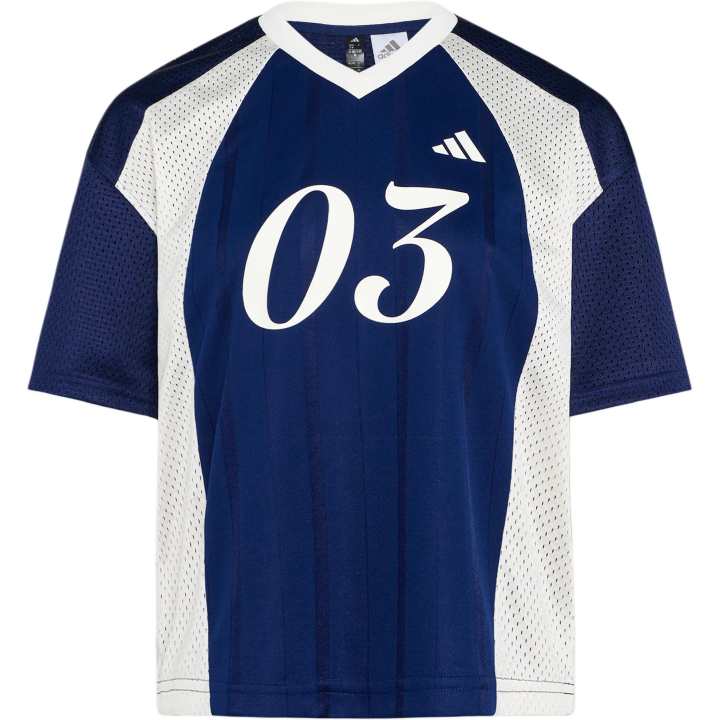 Adidas Adidas T Shirts Women's Dark Blue V Neck Moderate