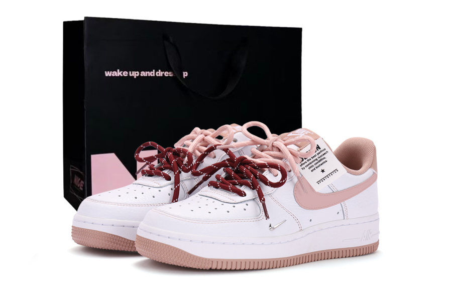 Nike Nike Air Force 1 Low top Skateboard Shoes Women's White Pink