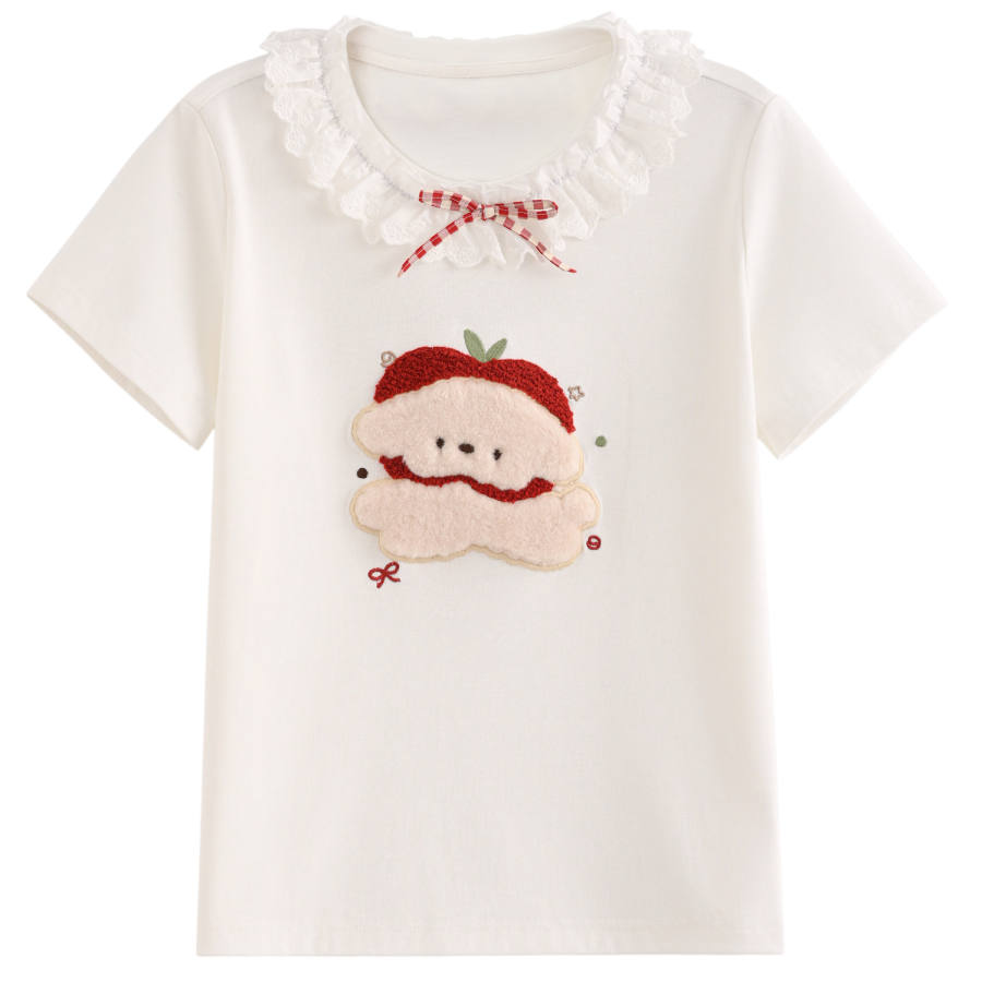 SNBL T Shirts Women's White Crew Neck Moderate