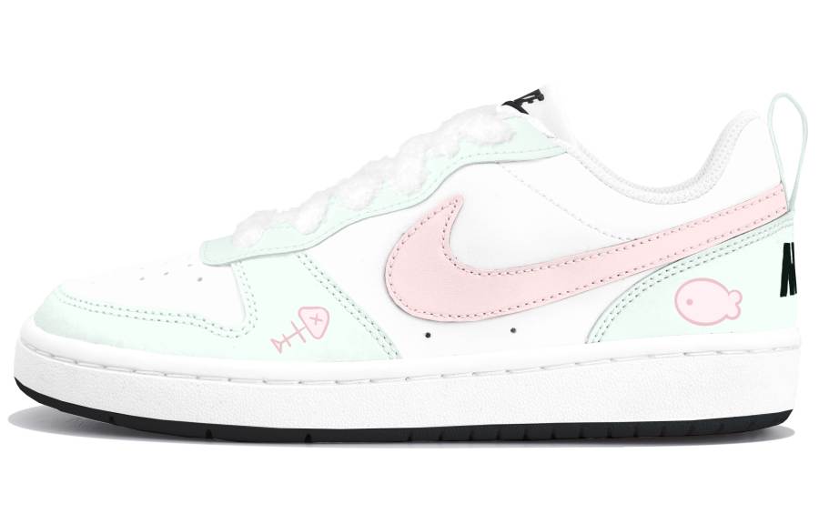 Nike Nike Court Borough Fish Pink Undertone Low top Kids' Skateboarding Shoes Green Teenagers