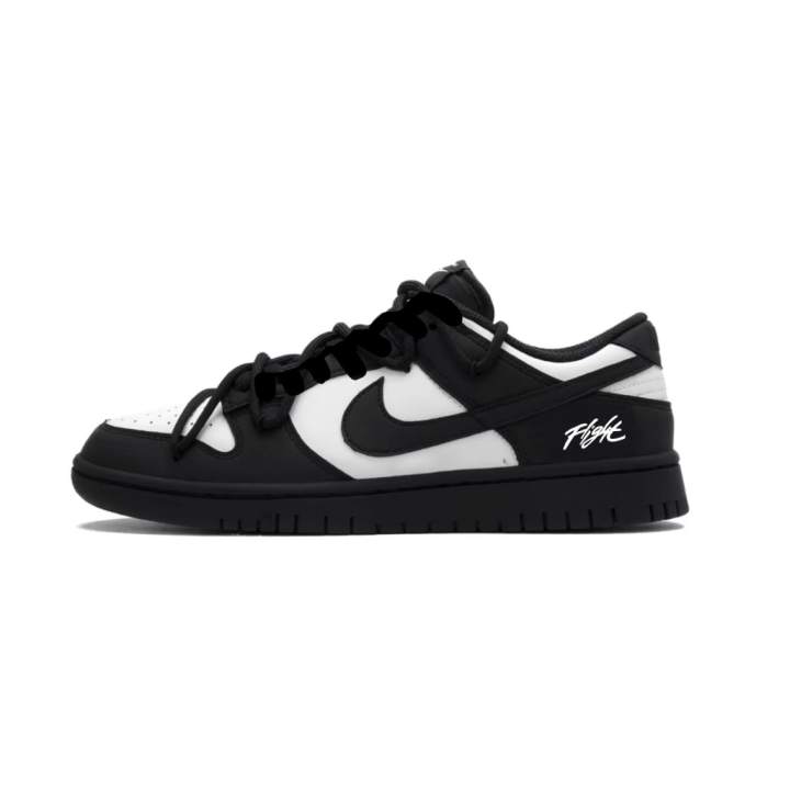 Nike Nike Dunk Black White Narrative Coverage Slip Resistant Abrasion Resistant Low top Skateboard Shoes Men's Black