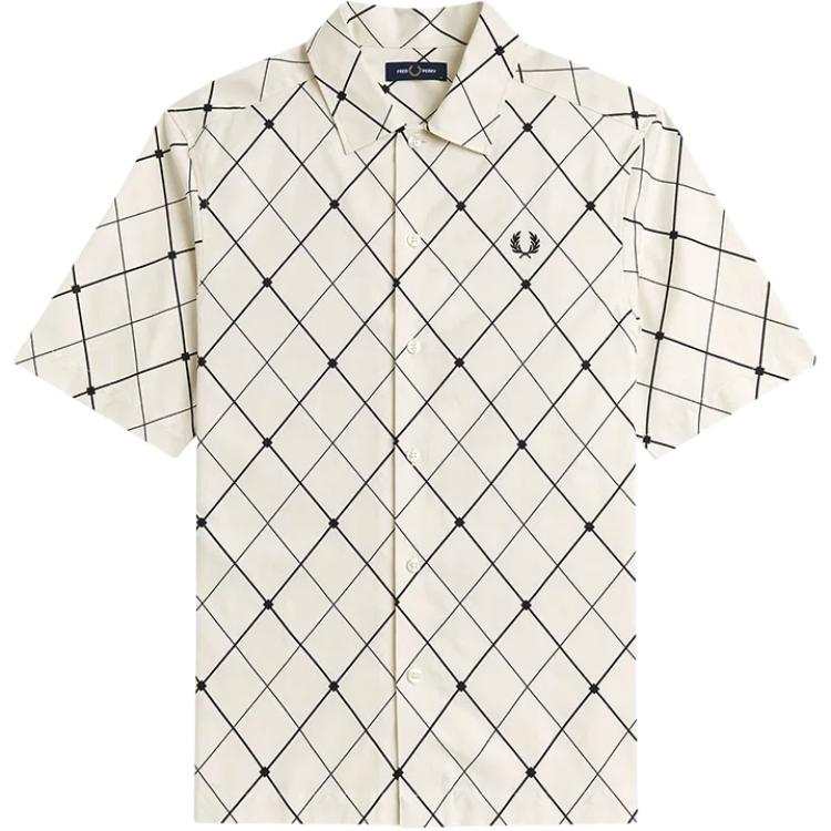 FRED PERRY FRED PERRY Shirts Men's White IVX Lapel Moderate