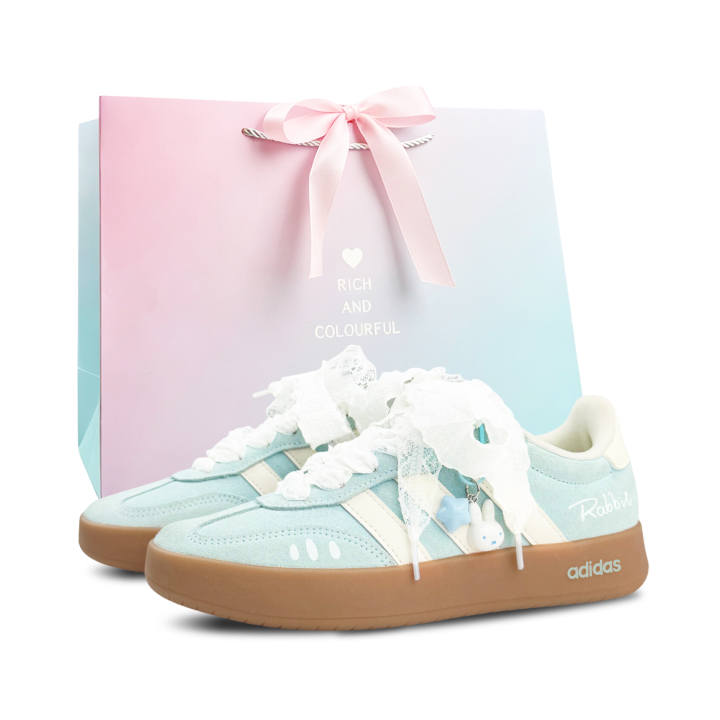 Adidas Adidas BARREDA Lace Rabbit Abrasion Resistant Low top German Army Trainers Unisex Light Green
